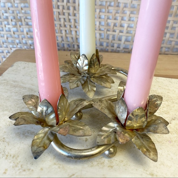 Vintage Floral Petal Candlestick Taper Holder - Picture 5 of 5